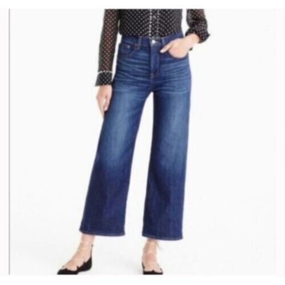 J. Crew Rayner Wide Leg Raw Hem Women's Jeans Size 32